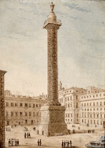 The Column of Marcus Aurelius, Rome by Victor Jean Nicolle